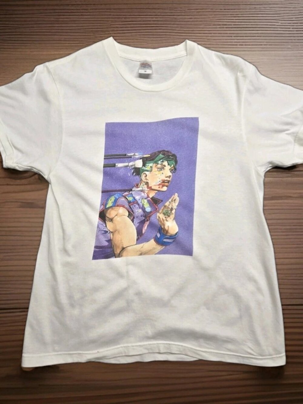 JJBA Rohan Kishibe Japan Exclusive Anime Tee Printstar M White Graphic Shirt